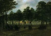 Caspar David Friedrich evening oil painting on canvas